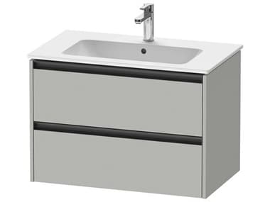 Duravit Ketho.2 item 32" Two Drawer Concrete Gray Matt Wall-Mounted Vanity Unit DURK25263007070000
