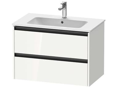 Duravit Ketho.2 item 32" Two Drawer White High Gloss Wall-Mounted Vanity Unit DURK25263022220000