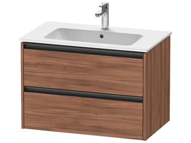 Duravit Ketho.2 item 32" Two Drawer Walnut Matt Wall-Mounted Vanity Unit DURK25263079790000