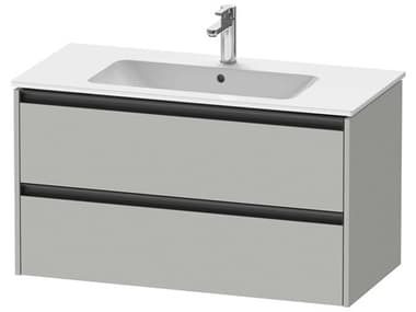 Duravit Ketho.2 item 40" Two Drawer Concrete Gray Matt Wall-Mounted Vanity Unit DURK25264007070000