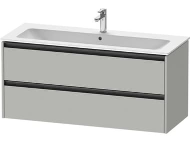 Duravit Ketho.2 item 48" Two Drawer Concrete Gray Matt Wall-Mounted Vanity Unit DURK25265007070000