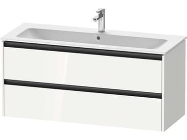 Duravit Ketho.2 item 48" Two Drawer White High Gloss Wall-Mounted Vanity Unit DURK25265022220000