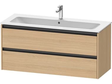 Duravit Ketho.2 item 48" Two Drawer Natural Oak Matt Wall-Mounted Vanity Unit DURK25265030300000