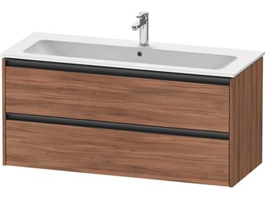 Duravit Ketho.2 item 48'' Two Drawer Walnut Matt Wall-Mounted Vanity Unit DURK25265079790000