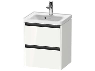 Duravit Ketho.2 item 19" Two Drawer White High Gloss Wall-Mounted Vanity Unit DURK25280022220000