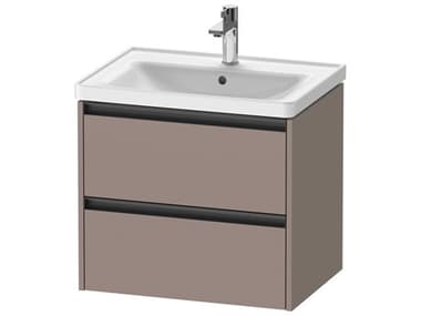 Duravit Ketho.2 item 25" Two Frawer Bassalt Matt Wall-Mounted Vanity Unit DURK25282043430000
