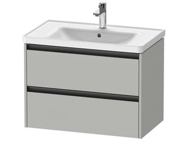 Duravit Ketho.2 item 31" Two Drawer Concrete Gray Matt Wall-Mounted Vanity Unit DURK25283007070000