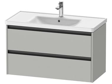Duravit Ketho.2 item 39" Two Drawer Concrete Gray Matt Wall-Mounted Vanity Unit DURK25284007070000