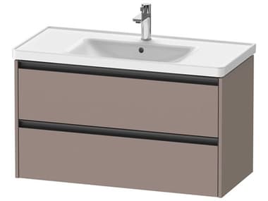 Duravit Ketho.2 item 39" Two Frawer Bassalt Matt Wall-Mounted Vanity Unit DURK25284043430000