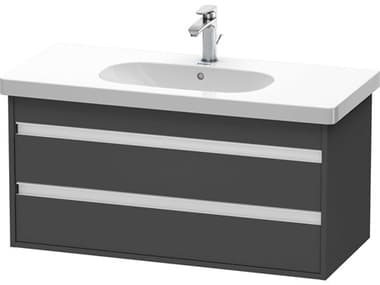 Duravit Ketho 39'' Two Drawers  Graphite Matt Wall-Mounted Vanity Unit DURKT664804949