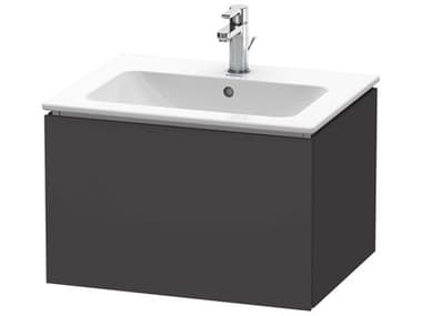 Duravit L-cube 24'' Graphite Super Matt Wall-Mounted Vanity Unit DURLC614008080
