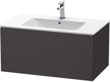 Duravit L-cube 32'' Graphite Super Matt Wall-Mounted Vanity Unit DURLC614108080