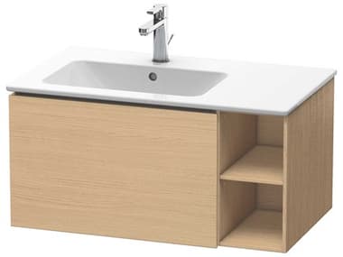 Duravit L-cube 32'' Natural Oak Matt Wall-Mounted Vanity Unit (2 Right Side Open Compartments) DURLC619103030