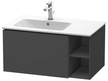 Duravit L-cube 32'' Graphite Matt Wall-Mounted Vanity Unit (2 Right Side Open Compartments) DURLC619104949