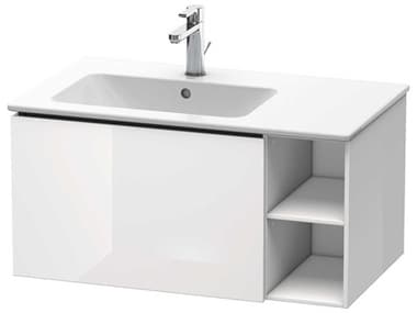Duravit L-cube 32'' White High Gloss (Lacquer) Wall-Mounted Vanity Unit (2 Right Side Open Compartments) DURLC619108585