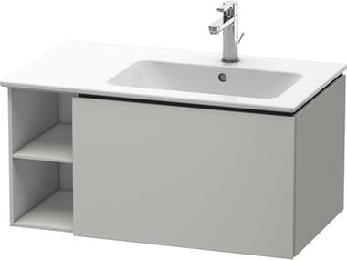 Duravit L-cube 32'' Concrete Gray Matt Wall-Mounted Vanity Unit (2 Left Side Open Compartments) DURLC619200707