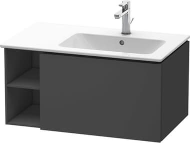 Duravit L-cube 32'' Graphite Matt Wall-Mounted Vanity Unit (2 Left Side Open Compartments) DURLC619204949