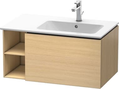 Duravit L-cube 32'' Mediterranean Oak Matt Wall-Mounted Vanity Unit (2 Left Side Open Compartments) DURLC619207171