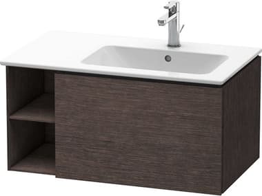Duravit L-cube 32'' Dark Brushed Oak Matt Wall-Mounted Vanity Unit (2 Left Side Open Compartments) DURLC619207272