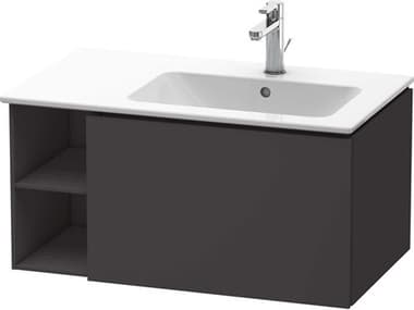 Duravit L-cube 32'' Graphite Super Matt Wall-Mounted Vanity Unit (2 Left Side Open Compartments) DURLC619208080