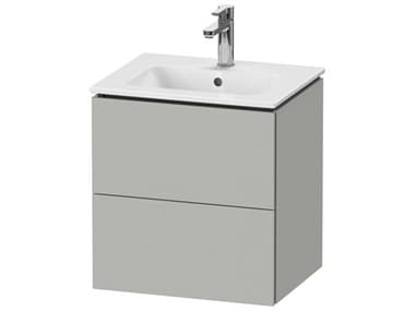 Duravit L-cube 21'' Two Drawer Concrete Gray Matt Wall-Mounted Vanity Unit DURLC621800707