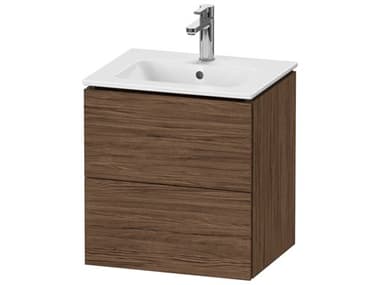 Duravit L-cube 21'' Two Drawer Walnut (Dark) Matt Wall-Mounted Vanity Unit DURLC621802121