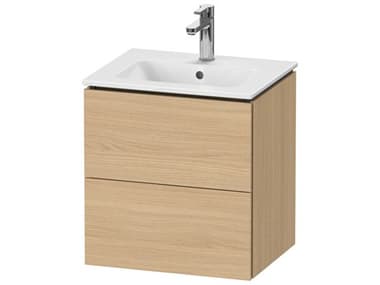 Duravit L-cube 21'' Two Drawer Natural Oak Matt Wall-Mounted Vanity Unit DURLC621803030
