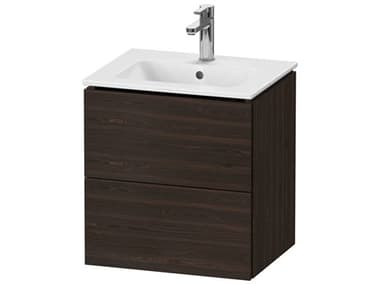 Duravit L-cube 21'' Two Drawer Walnut (brushed) Matt Wall-Mounted Vanity Unit DURLC621806969