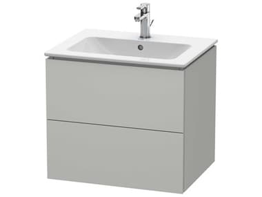 Duravit L-cube 24'' Two Drawer Concrete Gray Matt Wall-Mounted Vanity Unit DURLC624000707
