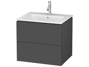 Duravit L-cube 24'' Two Drawer Graphite Matt Wall-Mounted Vanity Unit DURLC624004949