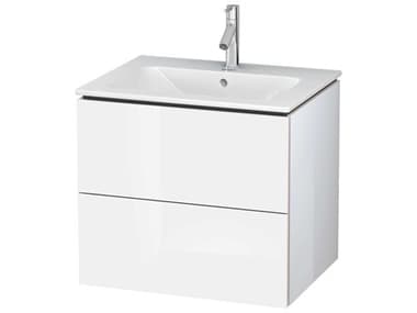 Duravit L-cube 24'' Two Drawer White High Gloss (Lacquer) Wall-Mounted Vanity Unit DURLC624008585