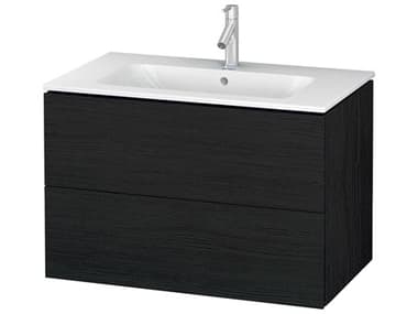 Duravit L-cube 32'' Two Drawer Black Oak Matt Wall-Mounted Vanity Unit DURLC624101616