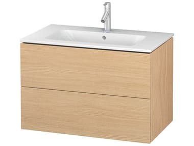 Duravit L-cube 32'' Two Drawer Natural Oak Matt Wall-Mounted Vanity Unit DURLC624103030