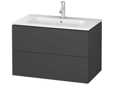 Duravit L-cube 32'' Two Drawer Graphite Matt Wall-Mounted Vanity Unit DURLC624104949