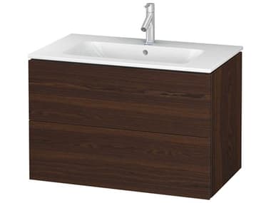 Duravit L-cube 32'' Two Drawer Walnut (Brushed) Matt Wall-Mounted Vanity Unit DURLC624106969
