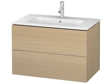 Duravit L-cube 32'' Two Drawer Mediterranean Oak Wall-Mounted Vanity Unit DURLC624107171