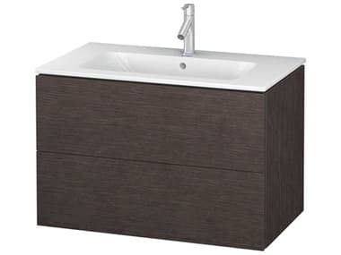 Duravit L-cube 32'' Two Drawer Dark Brushed Oak Matt Wall-Mounted Vanity Unit DURLC624107272