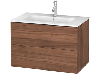 Duravit L-cube 32'' Two Drawer Walnut Matt Wall-Mounted Vanity Unit DURLC624107979
