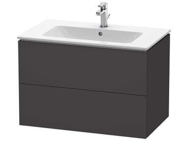 Duravit L-cube 32'' Two Drawer Graphite Super Matt Wall-Mounted Vanity Unit DURLC624108080