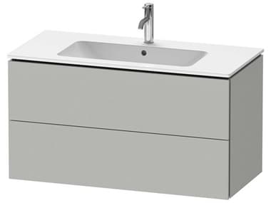 Duravit L-cube 40'' Two Drawer Concrete Gray Matt Wall-Mounted Vanity Unit DURLC624200707