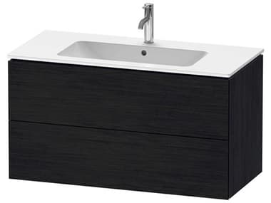 Duravit L-cube 40'' Two Drawer Black Oak Matt Wall-Mounted Vanity Unit DURLC624201616