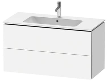 Duravit L-cube 40'' Two Drawer White Matt Wall-Mounted Vanity Unit DURLC624201818