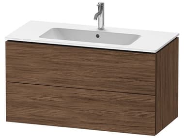 Duravit L-cube 40'' Two Drawer Walnut (Dark) Matt Wall-Mounted Vanity Unit DURLC624202121