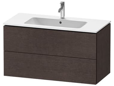 Duravit L-cube 40'' Two Drawer Dark Brushed Oak Matt Wall-Mounted Vanity Unit DURLC624207272