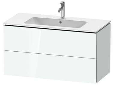Duravit L-cube 40'' Two Drawer White High Gloss (Lacquer) Wall-Mounted Vanity Unit DURLC624208585