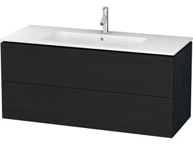 Duravit L-cube 48'' Two Drawer Black Oak Matt Wall-Mounted Vanity Unit DURLC624301616