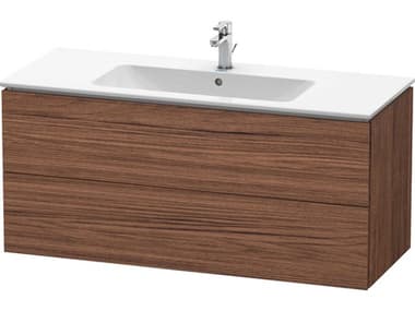 Duravit L-cube 48'' Two Drawer Walnut (Dark) Matt Wall-Mounted Vanity Unit DURLC624302121