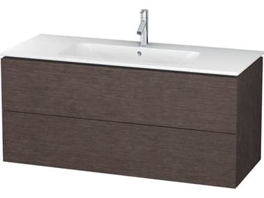 Duravit L-cube 48'' Two Drawer Dark Brushed Oak Matt Wall-Mounted Vanity Unit DURLC624307272