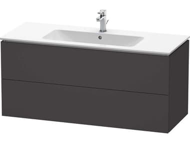 Duravit L-cube 48'' Two Drawer Graphite Super Matt Wall-Mounted Vanity Unit DURLC624308080