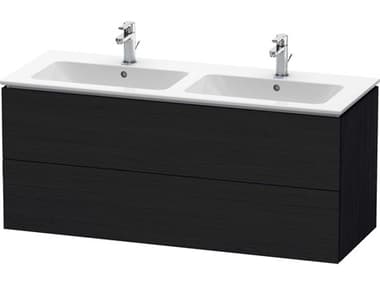 Duravit L-cube 51'' Two Drawer Black Oak Matt Wall-Mounted Vanity Unit DURLC625801616